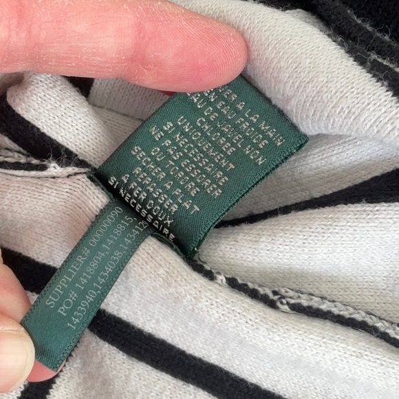 Lauren Ralph Lauren Navy & White Sleeveless knit Midi Dress / Size Small - Picture 14 of 15